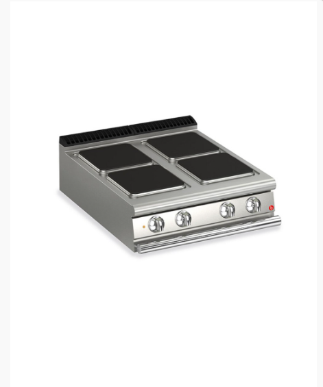 BARON ELECTRIC RANGE WITH SQUARE CAST IRON PLATES TOP VERSION Q70PC/E801